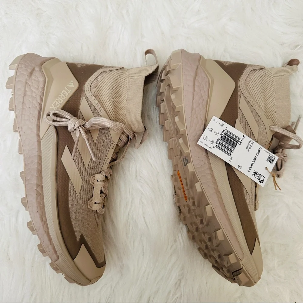 Adidas Terrex Free Hiker 2 Hiking Women's Sz 7 Beige Athletic Shoes IF7120 New - Picture 2 of 5